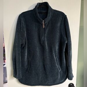 32 Degrees Half-Zip Fleece Pullover Sweater - Dark Teal